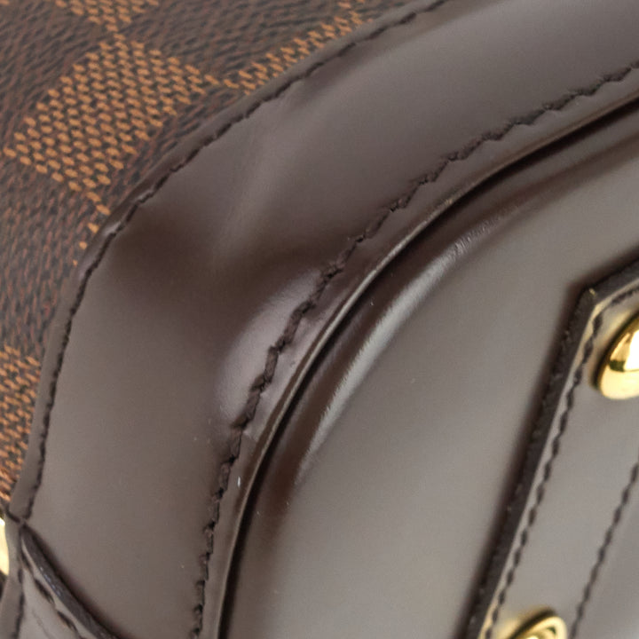 alma bb damier ebene canvas handbag