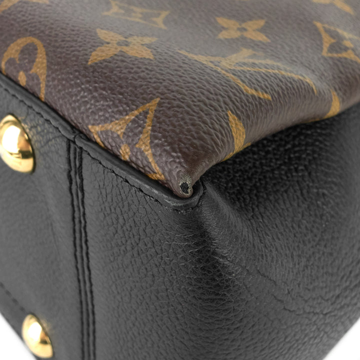 surène mm monogram canvas and calfskin leather tote bag
