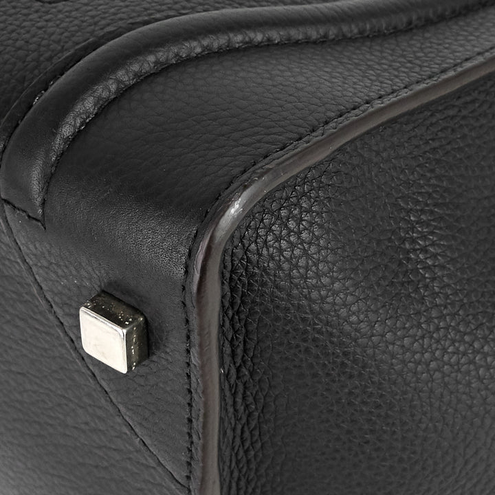 luggage mini drummed calfskin bag