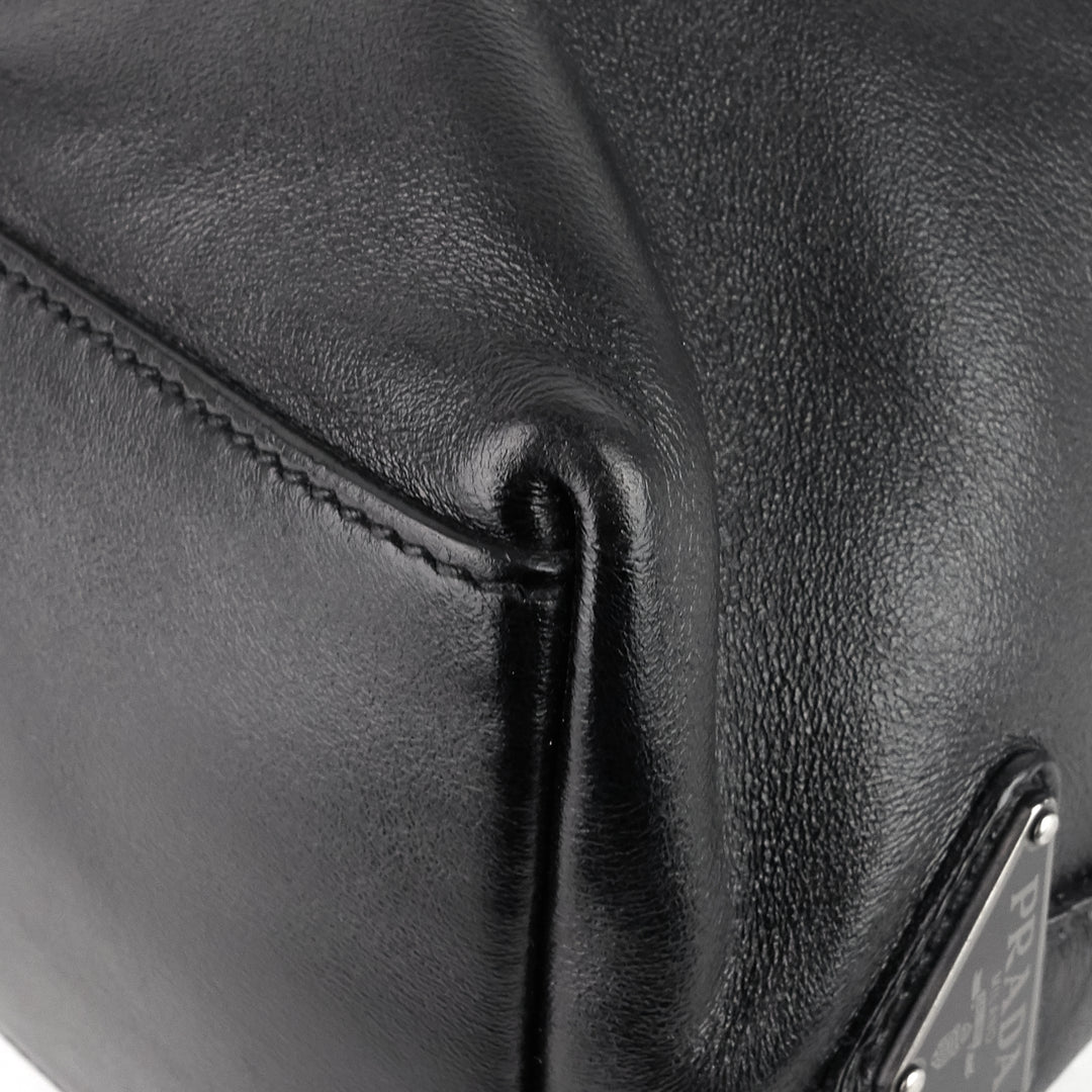long leather tote bag