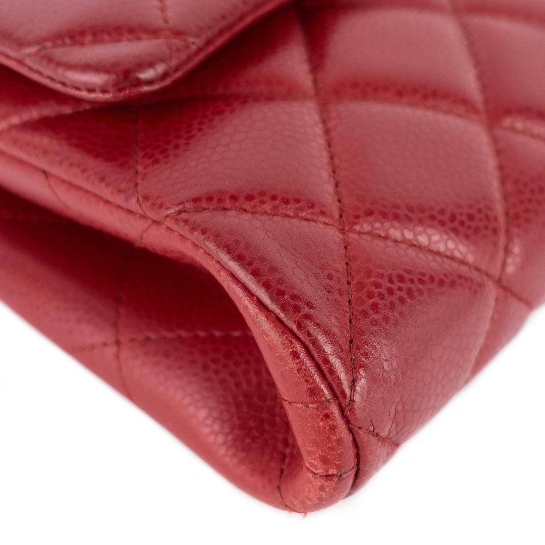 quilted caviar new clutch with chain bag
