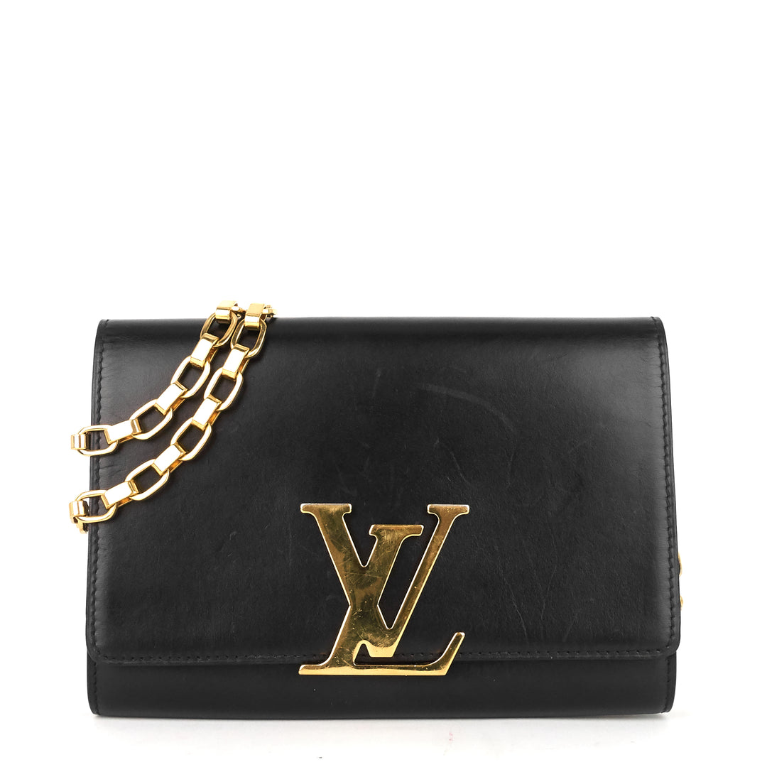 louise gm calf leather chain bag