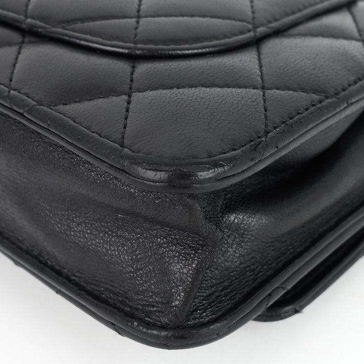 wallet on chain lambskin bag