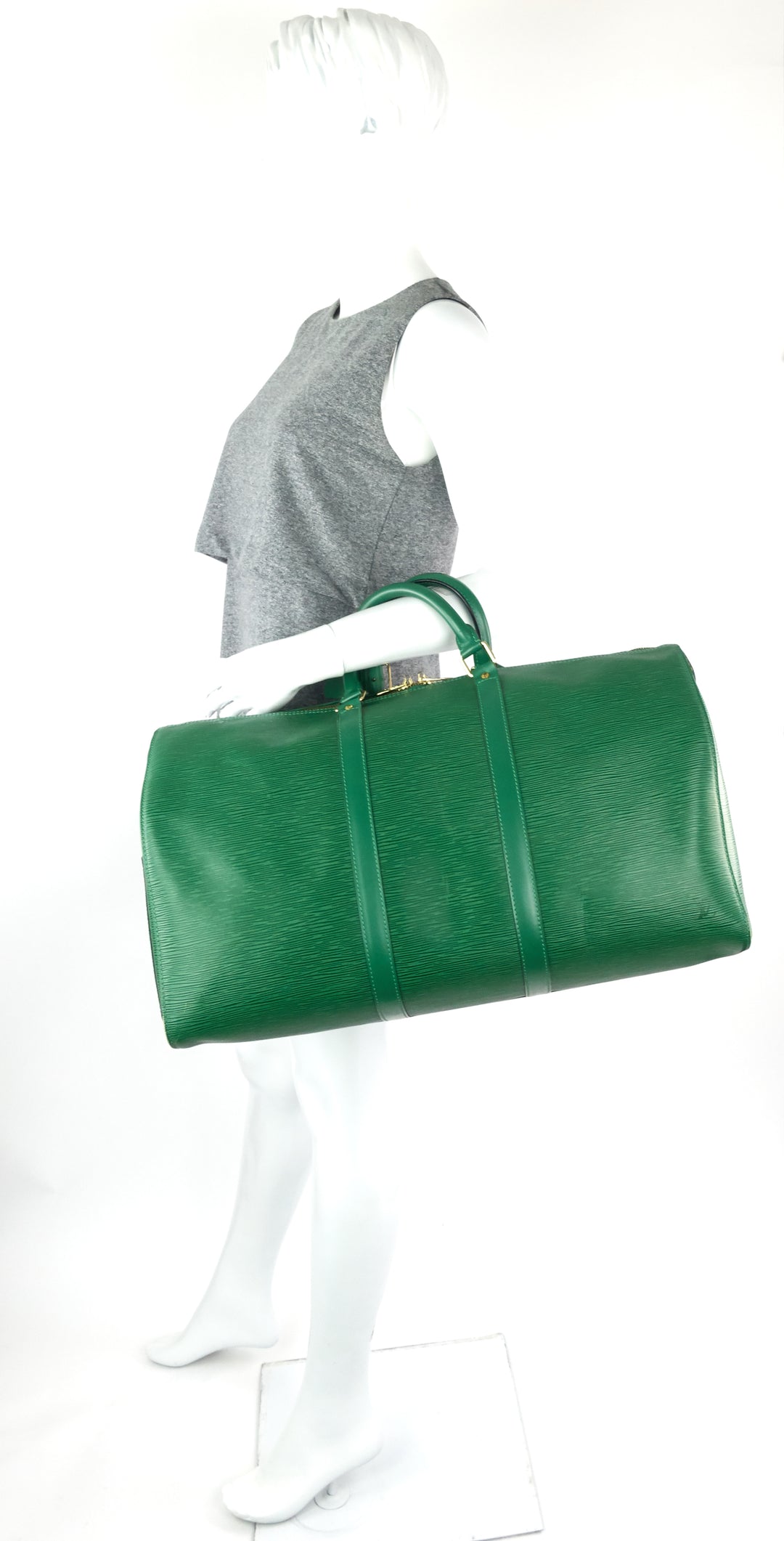 keepall 50 green epi leather bag