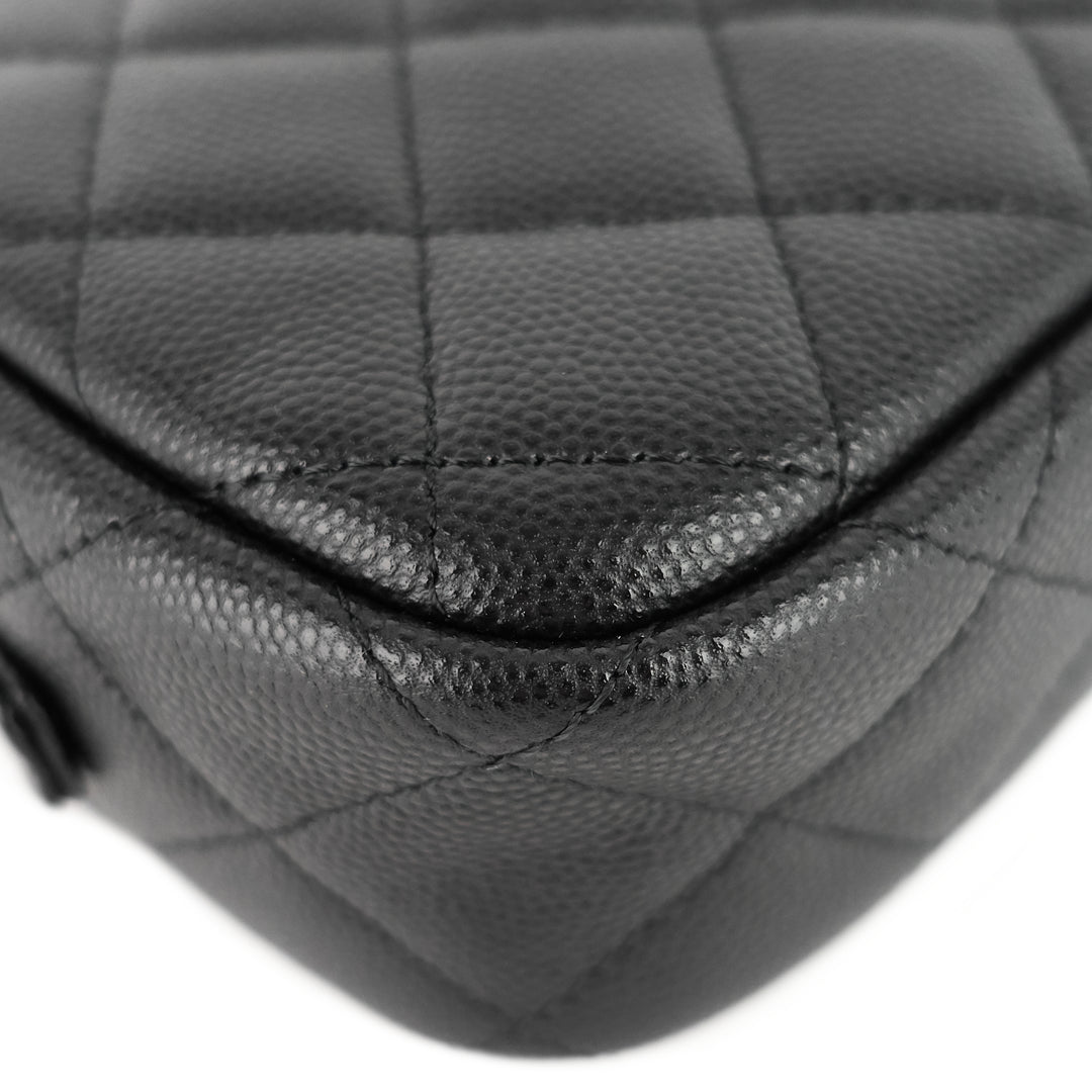 camera case mini caviar leather bag