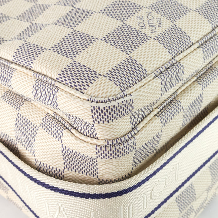 naviglio damier azur canvas messenger bag