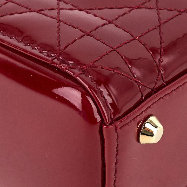 lady dior mini patent leather bag