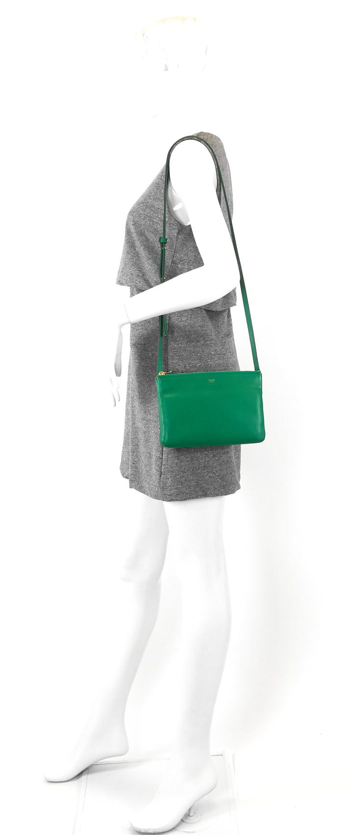 trio small lambskin leather crossbody bag