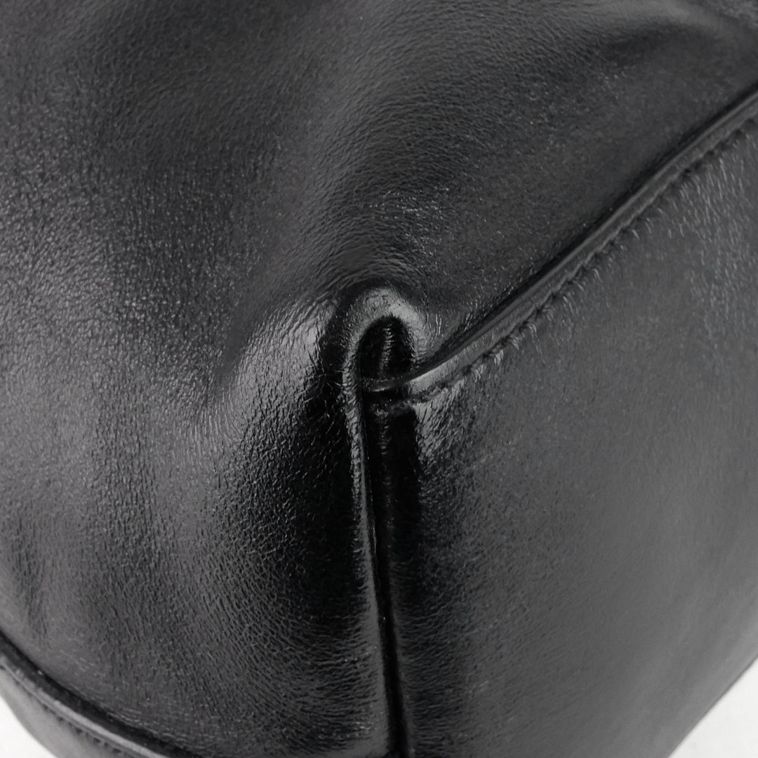 long leather tote bag