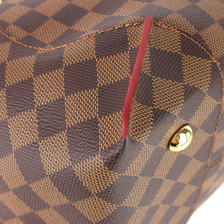 caissa mm damier ebene canvas tote bag