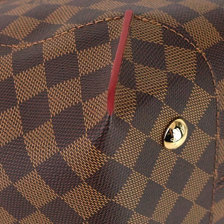 caissa mm damier ebene canvas tote bag