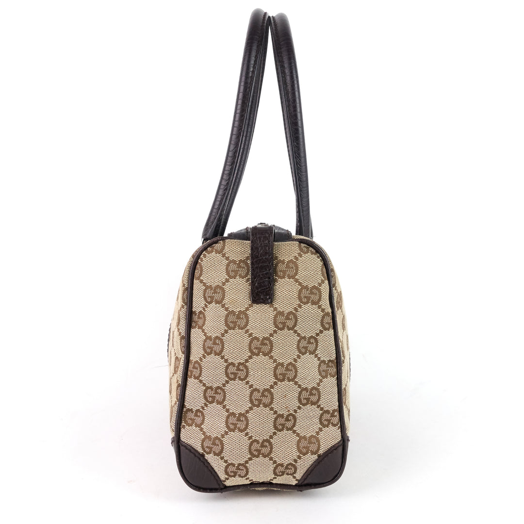 vintage small gg canvas boston bag