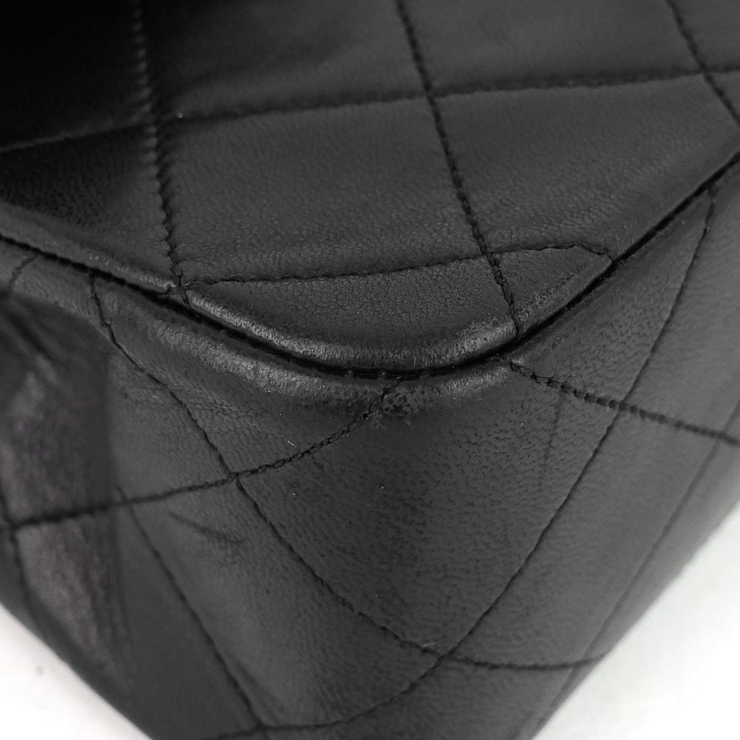 classic double flap small lambskin shoulder bag