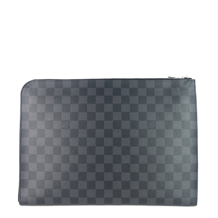 pochette jour gm zip around damier graphite canvas bag
