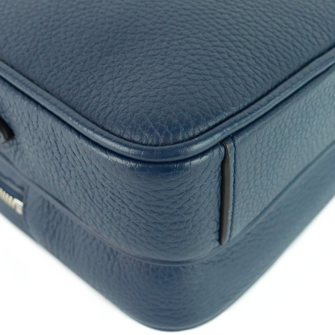 amazone blue taurillon leather crossbody bag