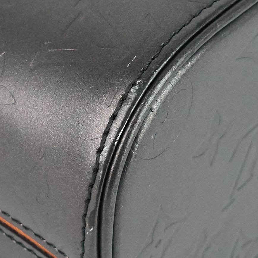 wildwood monogram mat leather bag