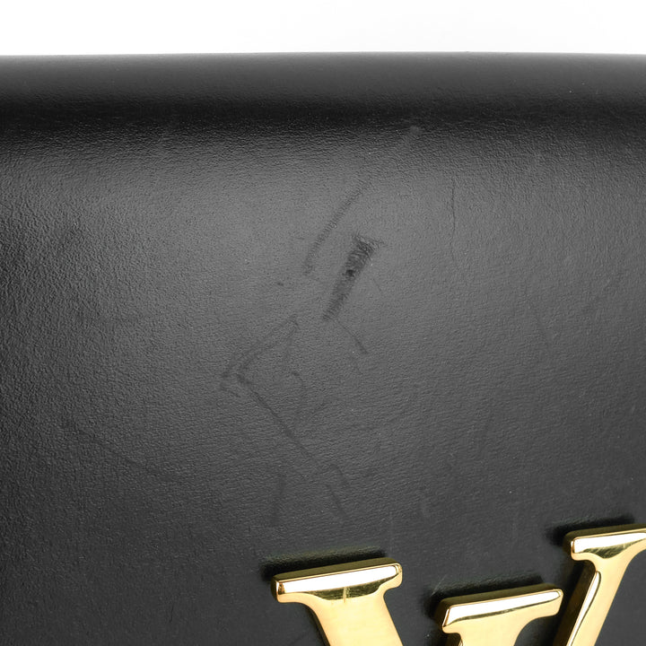 louise gm chain calfskin leather bag