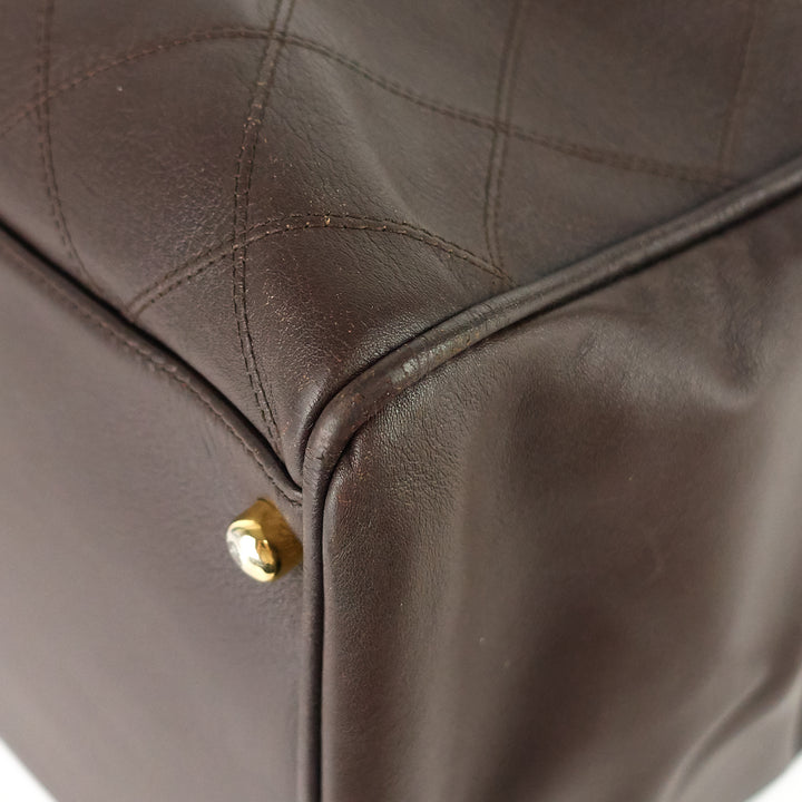 vintage supermodel weekender large calfskin leather bag