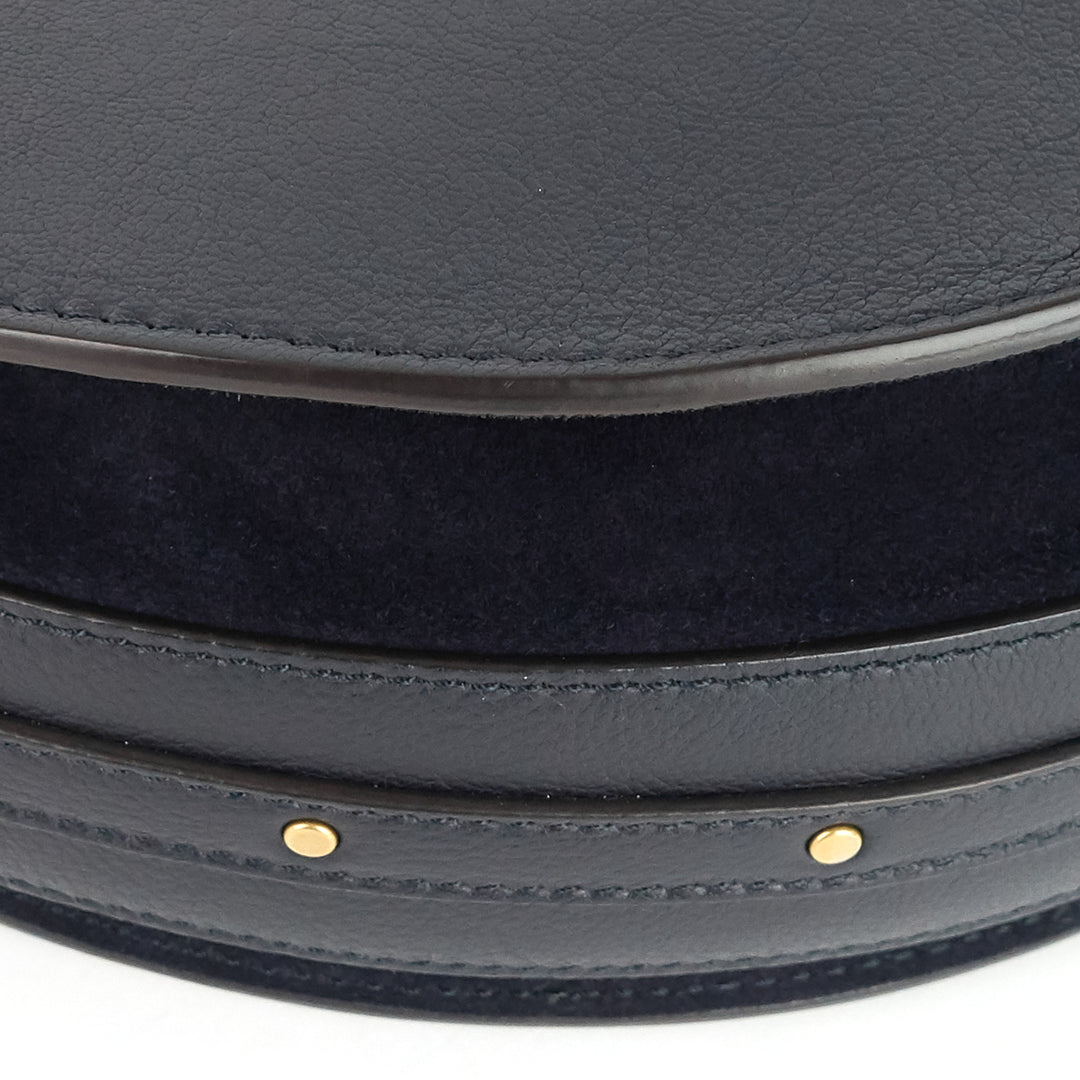 pixie medium calfskin and suede double handle bag