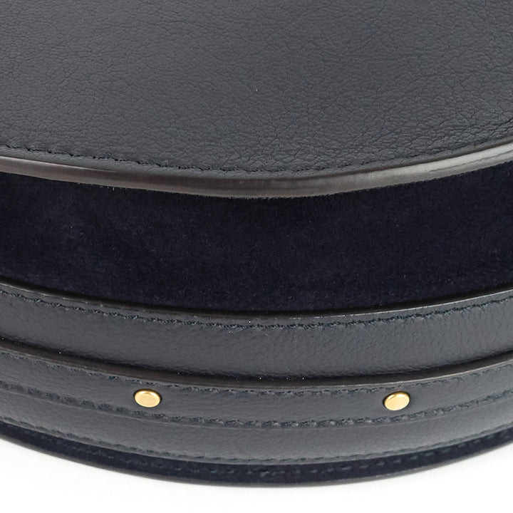 pixie medium calfskin and suede double handle bag