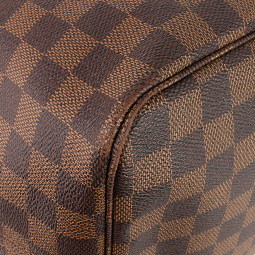 neverfull gm damier ebene canvas tote bag