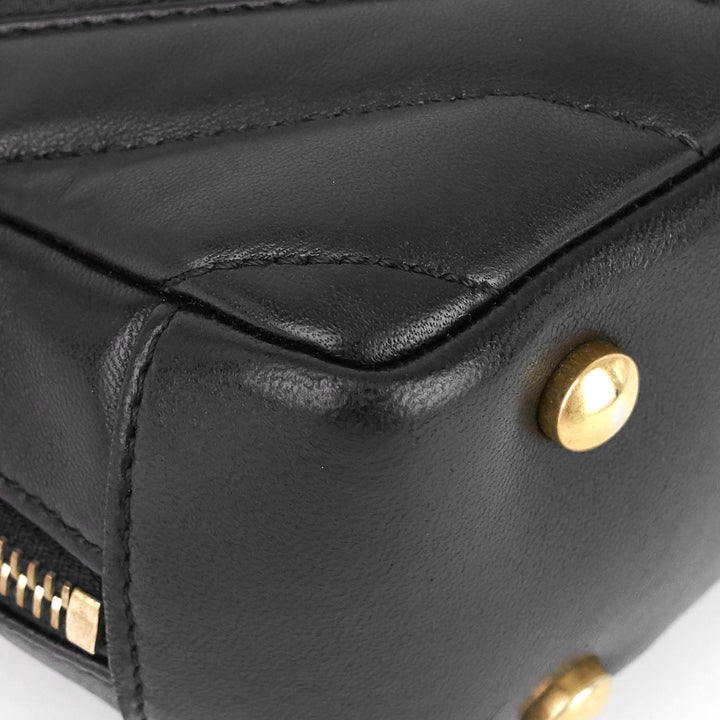 chevron quilted lambskin camera bag