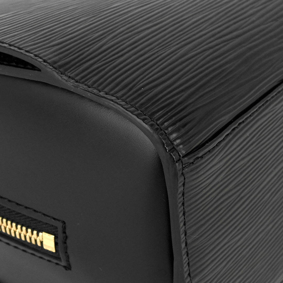 pont neuf pm black epi leather bag