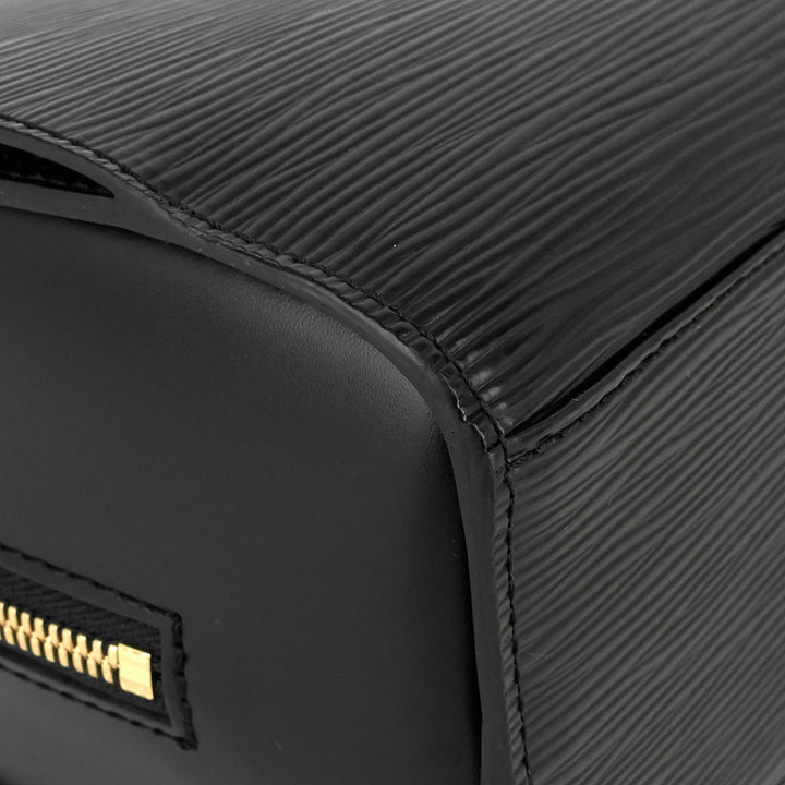 pont neuf pm black epi leather bag