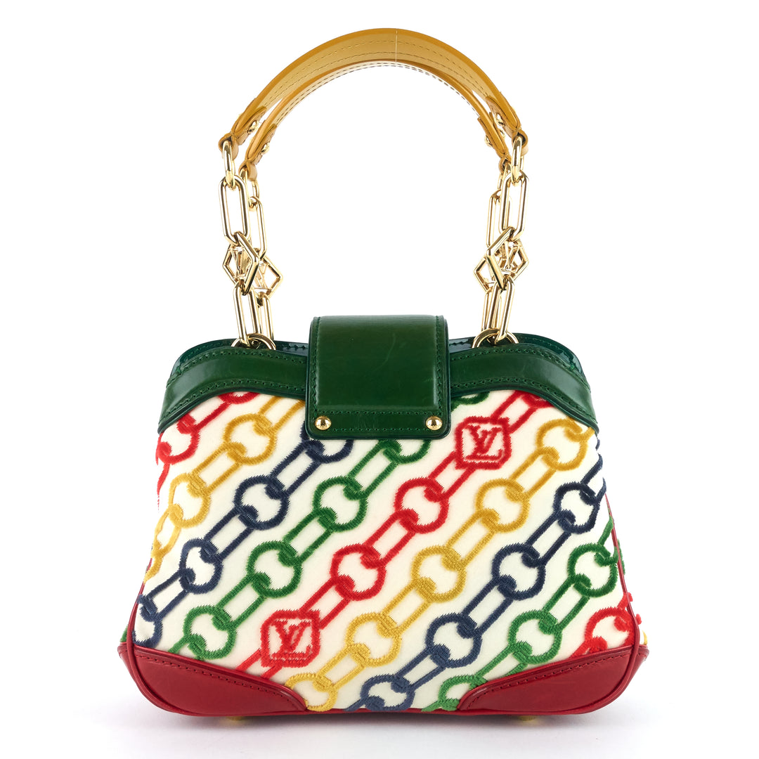 linda mini monogram charms velvet chains bag