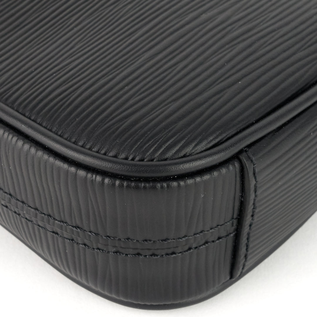 danube slim black epi leather bag