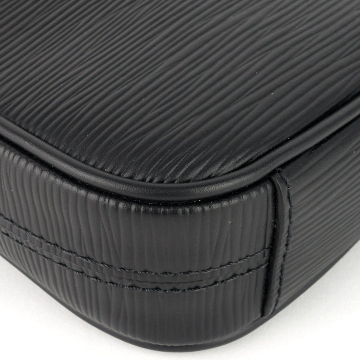 danube slim black epi leather bag