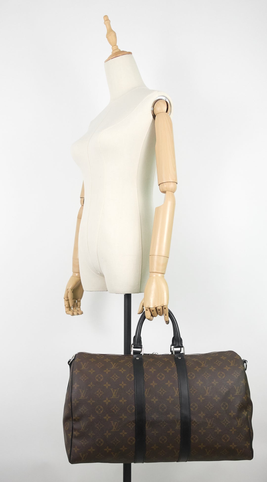 keepall 45 bandoulière macassar monogram canvas bag