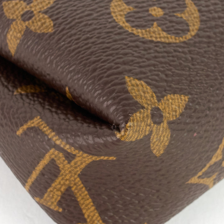 pallas monogram canvas clutch bag