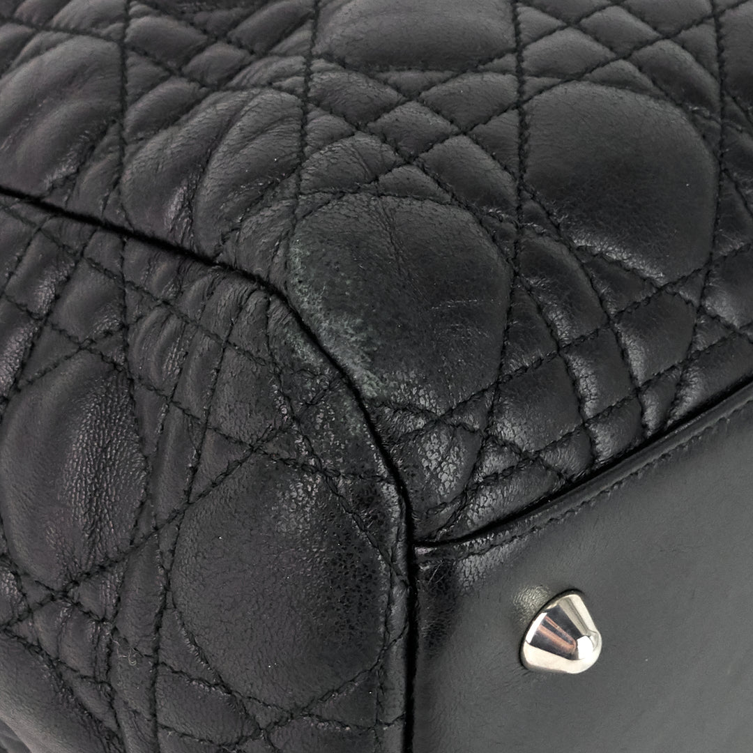 lady dior soft cannage lambskin shopping tote bag