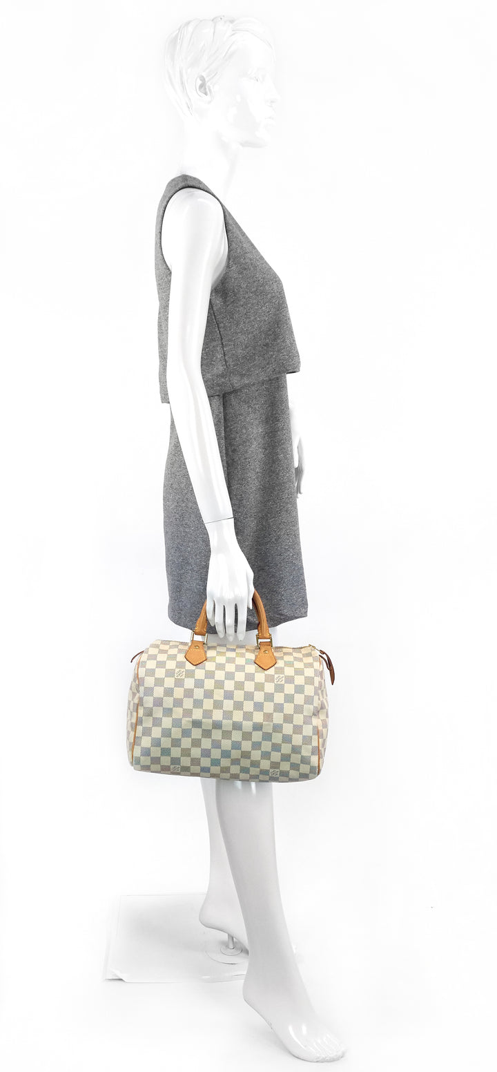 speedy 30 damier azur canvas handbag