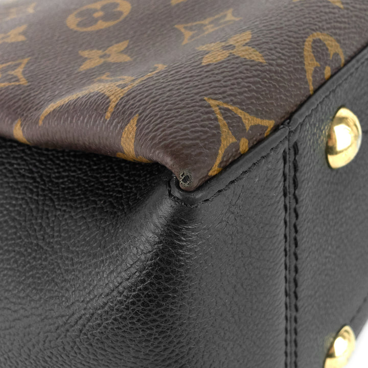 surène mm monogram canvas and calfskin leather tote bag