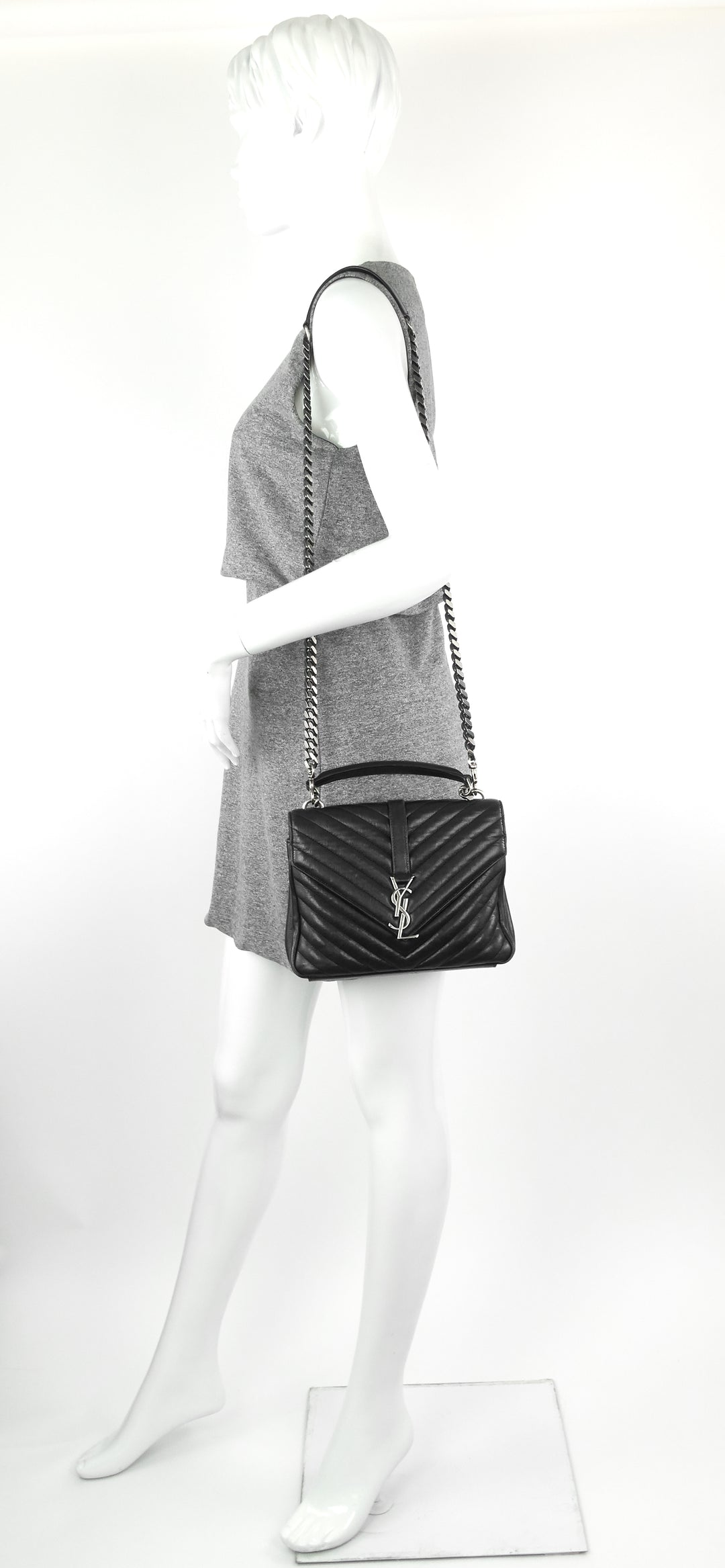 monogram collège medium matelassé calfskin bag
