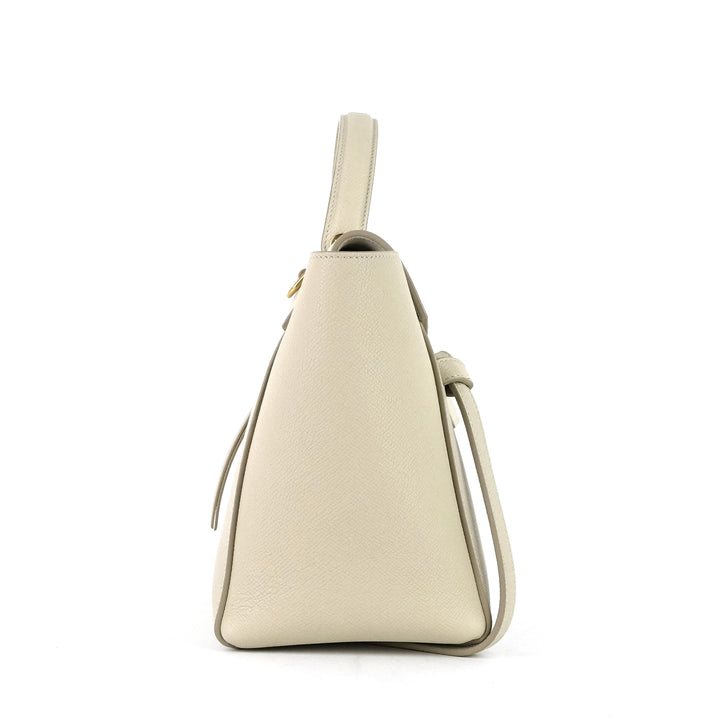 micro belt grained calf leather bag