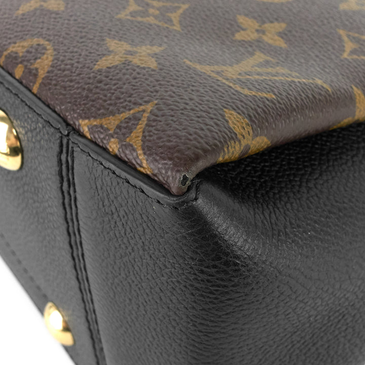 surène mm monogram canvas and calfskin leather tote bag