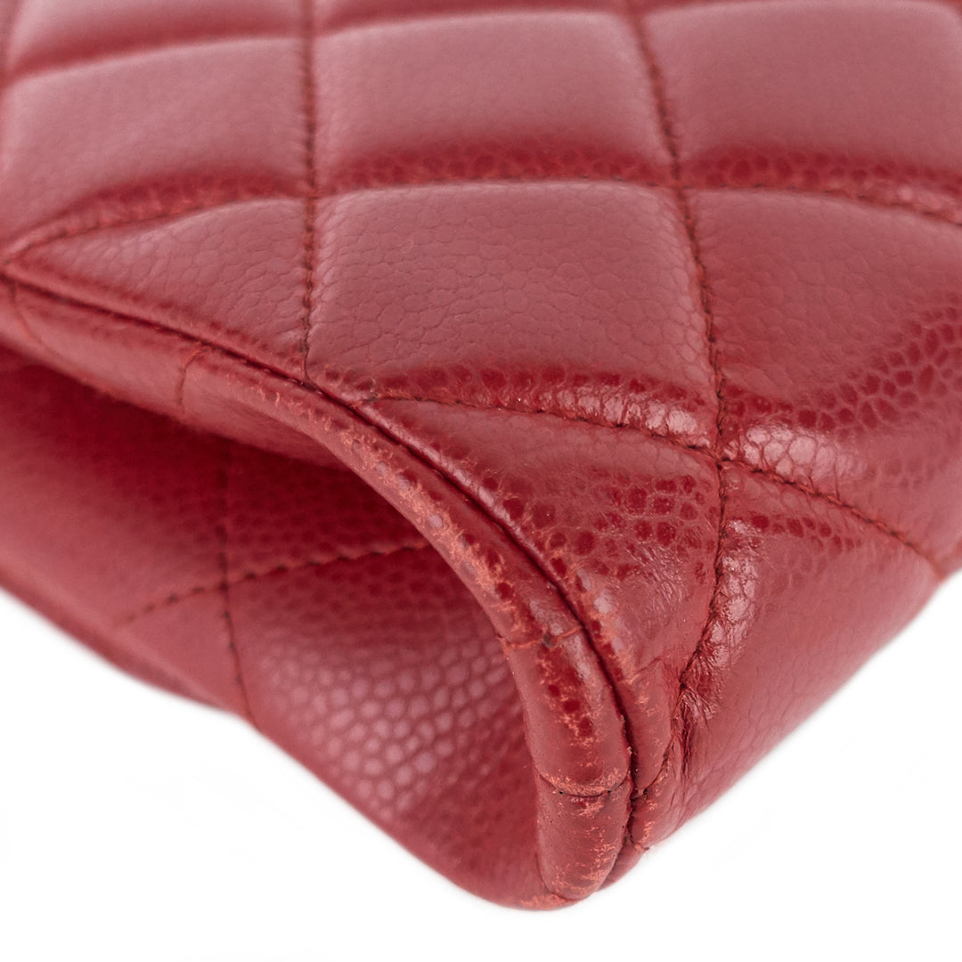 quilted caviar new clutch with chain bag