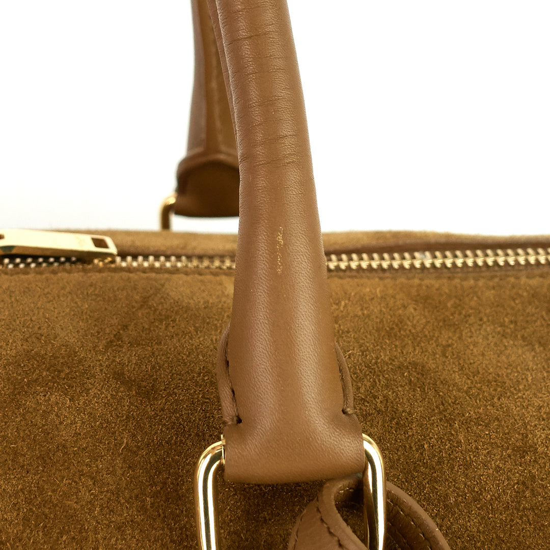 classic 12 suede and leather duffle bag