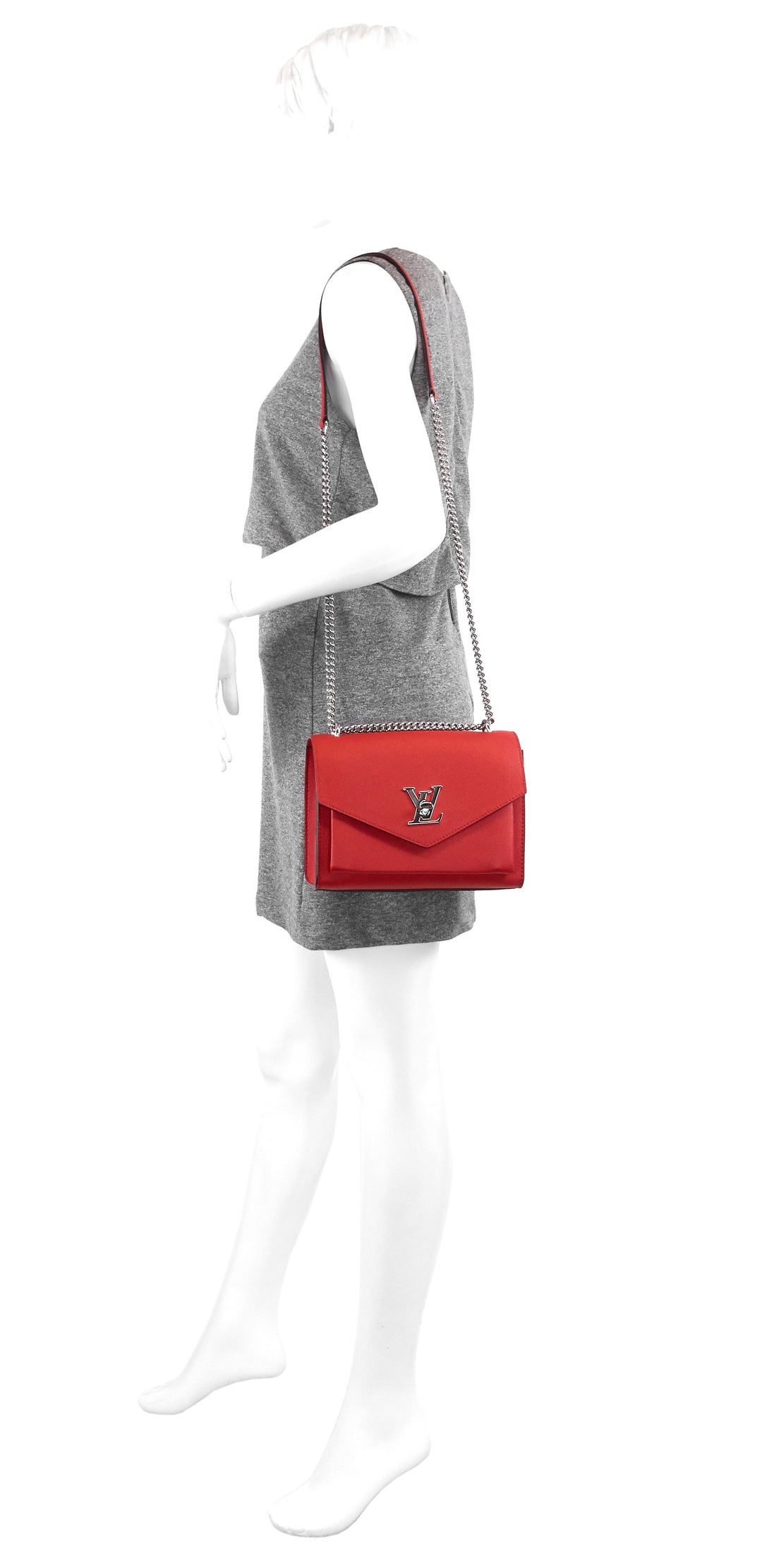 Mylockme Chain Calfskin Shoulder Bag