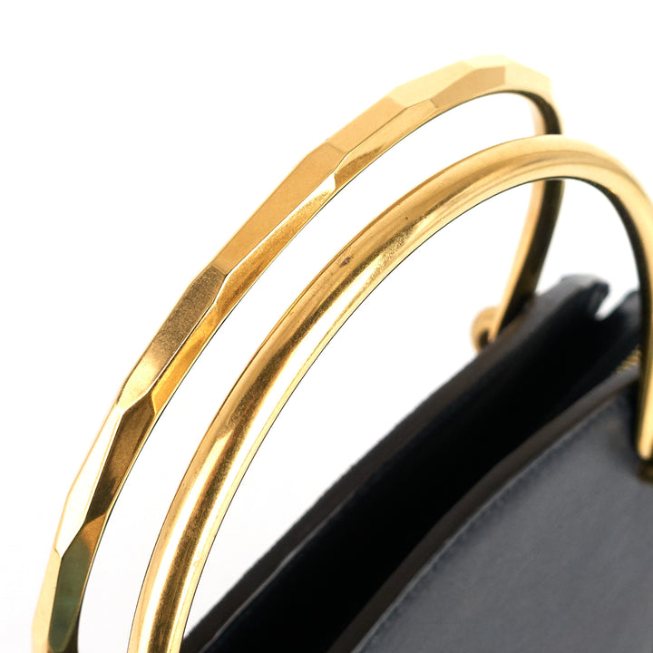 pixie medium calfskin and suede double handle bag