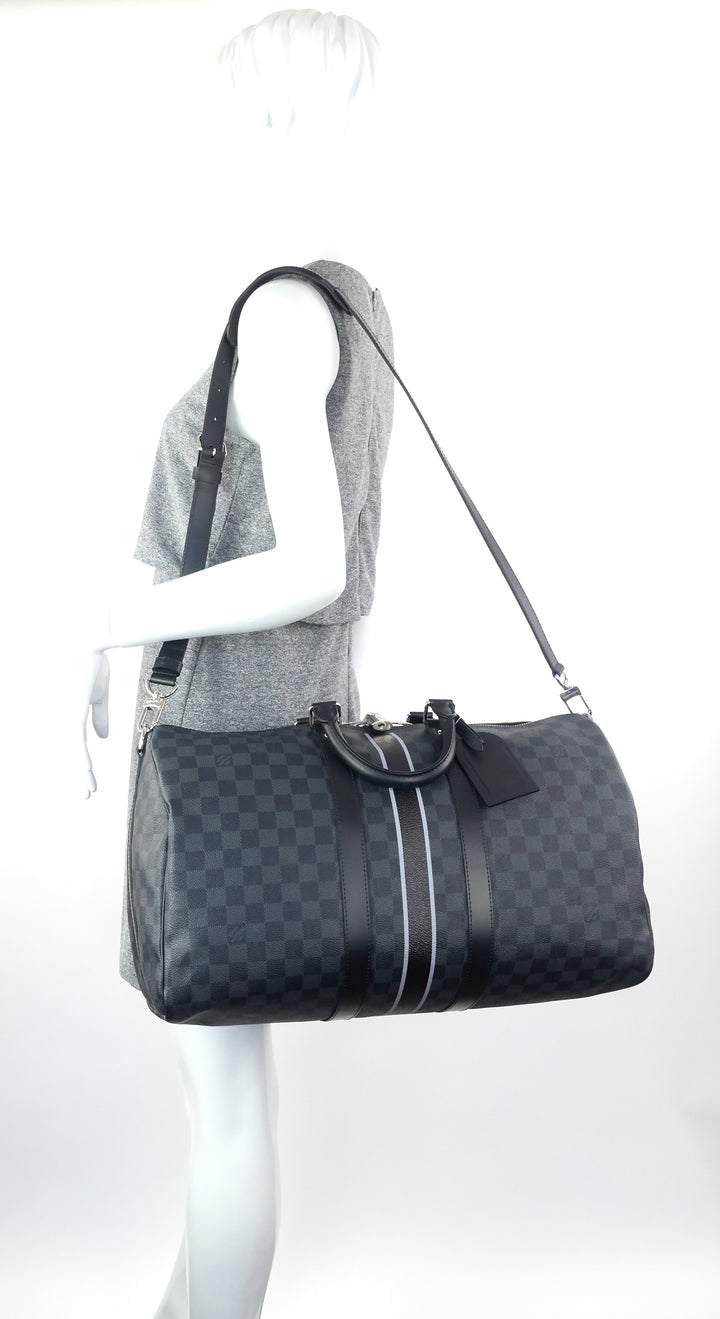 keepall 45 bandoulière my lv heritage damier graphite bag