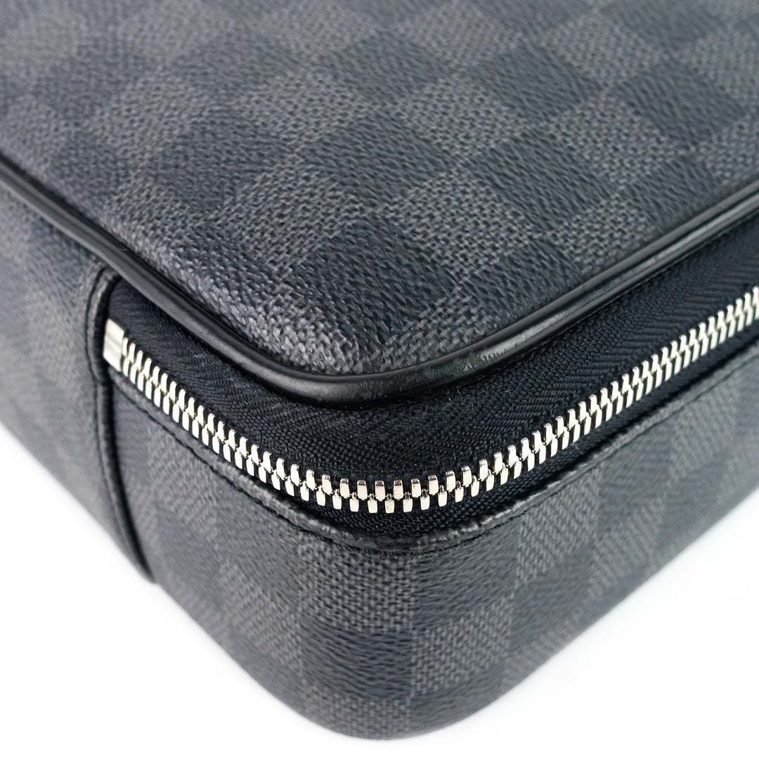 steeve damier graphite canvas briefcase bag