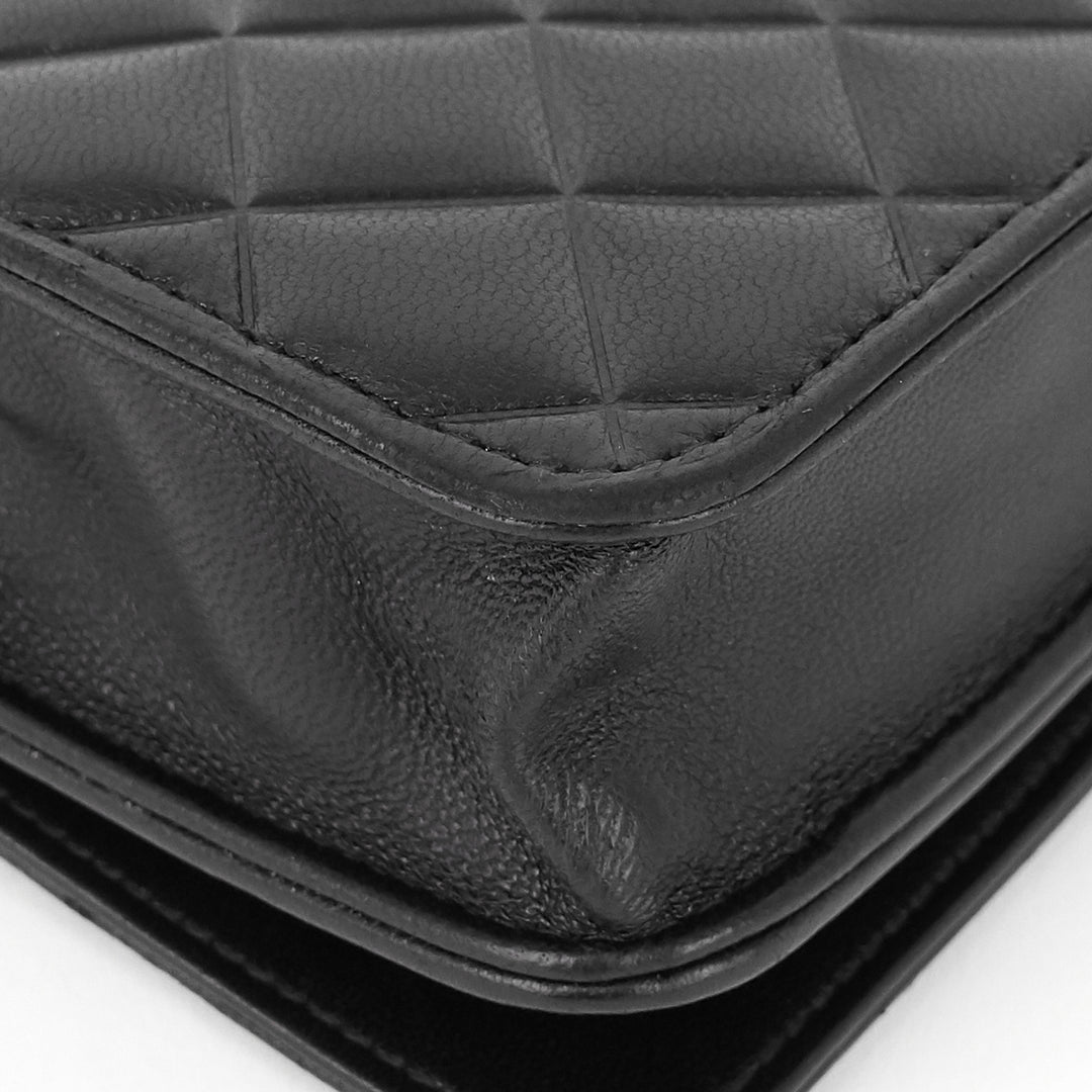 cc timeless lambskin wallet on chain woc