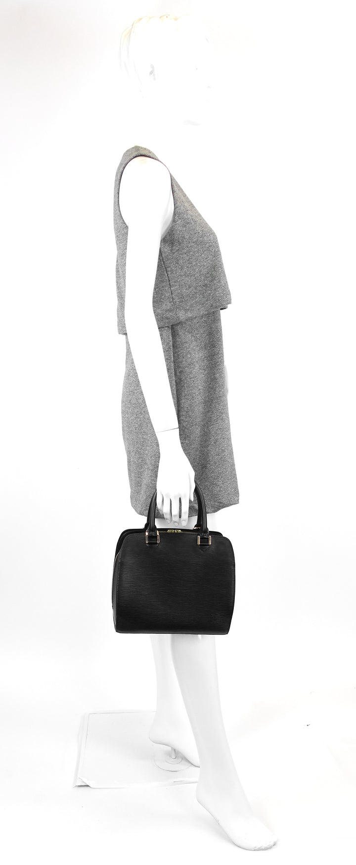 pont neuf pm black epi leather bag