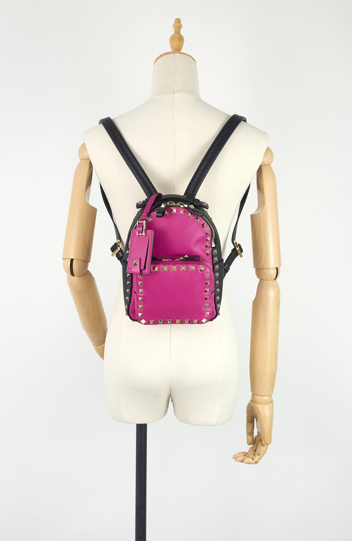 rockstud mini leather backpack bag