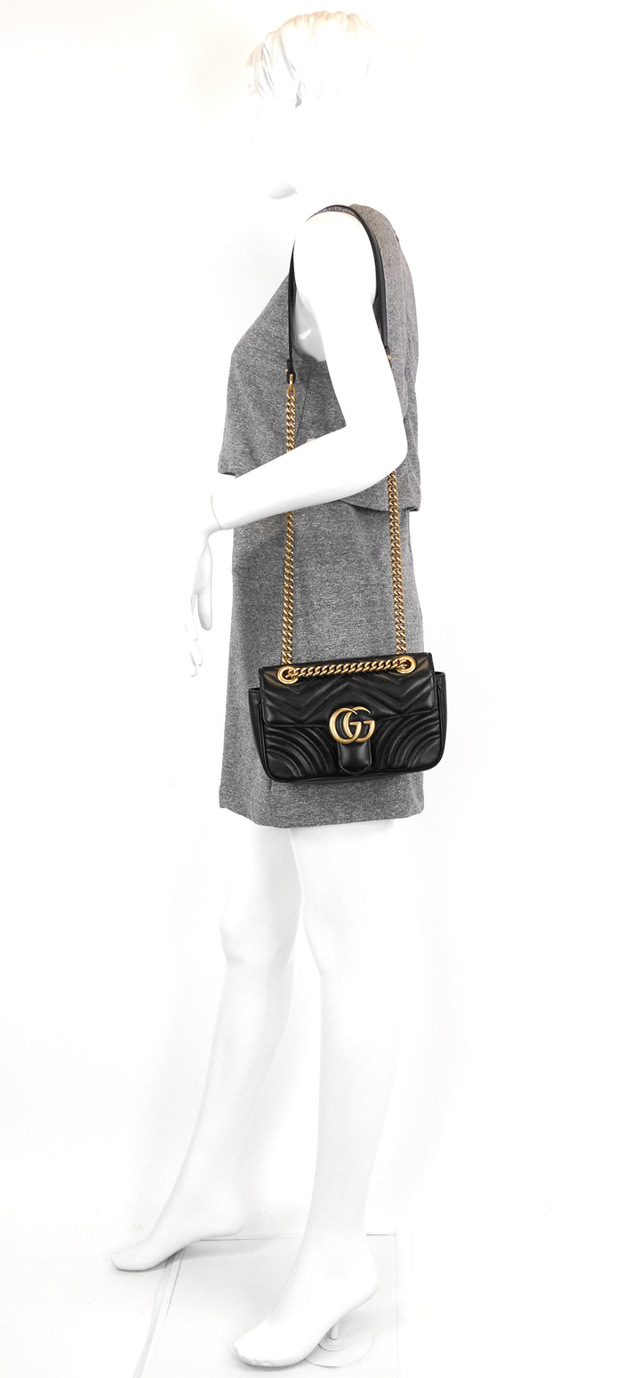 marmont mini matelassé leather shoulder bag