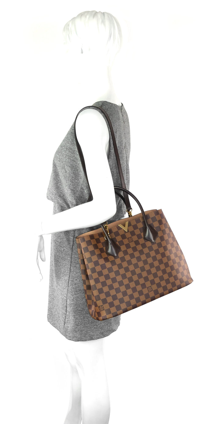 kensington damier ebene canvas tote bag